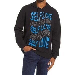 BP Nordstrom Men's Self Love Graphic Black Sweatshirt Hoodie
